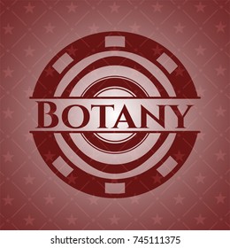 Botany red emblem. Retro
