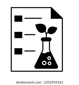 Botany report vector icon which can easily modify or edit

