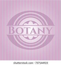 Botany retro pink emblem