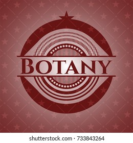 Botany retro style red emblem