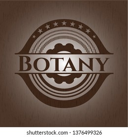 Botany retro style wooden emblem
