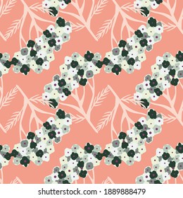 Flasche nahtlose Muster mit handgezeichnet doodle, schmale Ornament auf rosafarbenem hellen Hintergrund. Stockillustration. Vektordesign für Textilien, Gewebe, Geschenkpapier, Wallpaper.