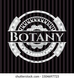 Botany silver emblem. Vector Illustration. Mosaic.