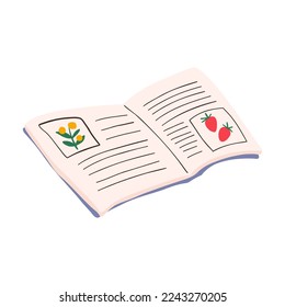 Botany Text Book Open Illustration