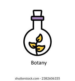 Botany vector Filled outline Design illustration. Symbol on White background EPS 10 File 