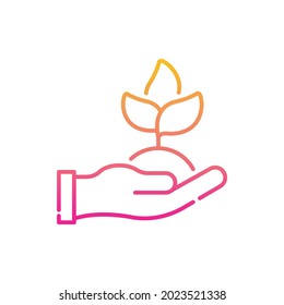 Botany vector gradient icon style illustration. EPS 10 file