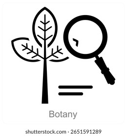 Design de conceito de ícone de vetor de botânica