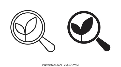 Botany vector line icon illustration