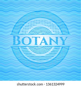 Botany water badge background.