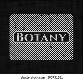 Botany written with chalkboard texture