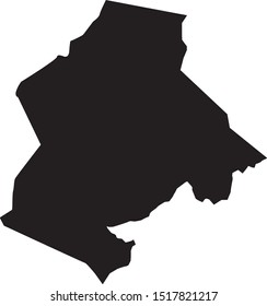 botetourt county map in state of Virginia