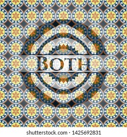 Both arabic style badge. Arabesque decoration.