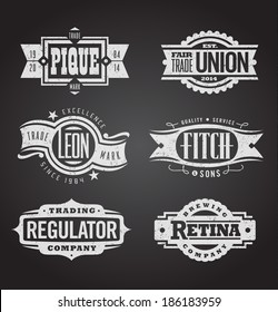 Both clean and distressed retro vector grunge banners, seals and medallions