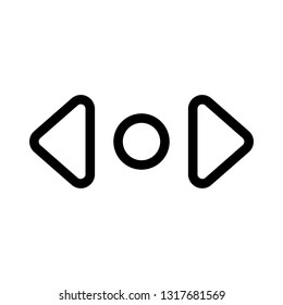 Both direction scrolling arrows in horizontal direction
