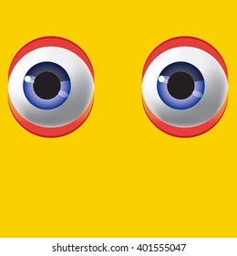 both Eyeball cartoon vector illustration 