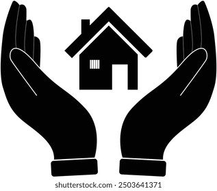 Both Hand with home icon, purchase house, home loan, home saving, hand holding house, Buying property real estate