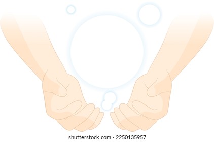 Both hands to offer, receive, and wrap around