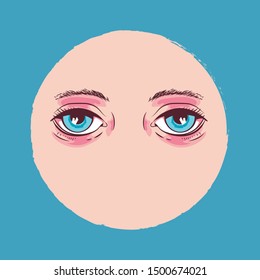 Both Human Eye Vector Style