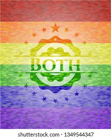Both lgbt colors emblem 