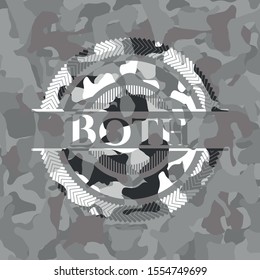 Both on grey camouflage texture