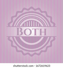 Both pink emblem. Vector Illustration. Detailed.