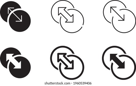 Icono de ambos lados, ilustración vectorial