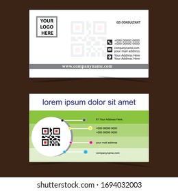 Both side visiting card design template 