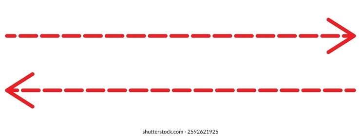 Both sided arrow. Horizontal thine arrow pointing to the left and the right. vector illustrator