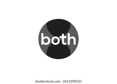 Both sign design vector illustration. Capital Letter BOTH logo