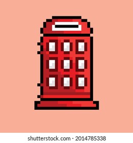 both telephone with pixel art style