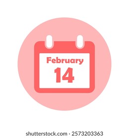 Both vectors highlight February 14th, symbolizing Valentine's Day as a significant date of celebration.