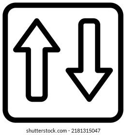 Both way direction traffic incoming and outgoing direction