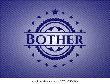 Bother badge with denim texture
