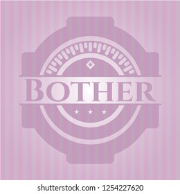Bother pink emblem. Retro