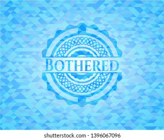 Bothered light blue mosaic emblem