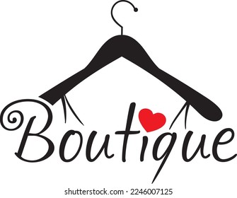 Botique Fashion Logotupe With Heart