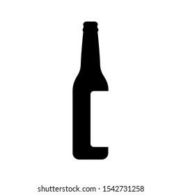 botle beer icon sign signifier vector