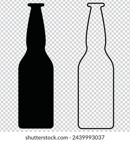 botle beer icon sign signifier vector