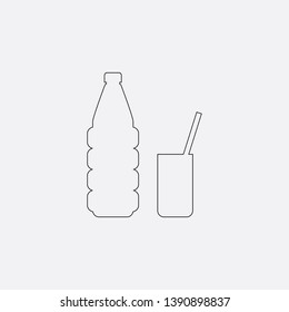 botle and water icon sign signifier vector