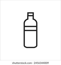 botle water vector icon line template