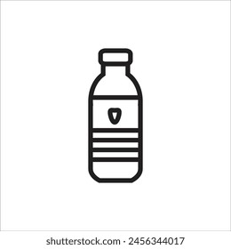 botle water vector icon line template