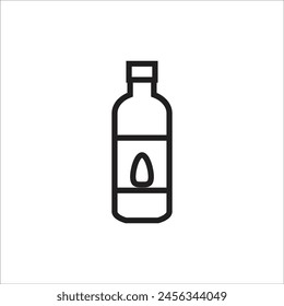 botle water vector icon line template