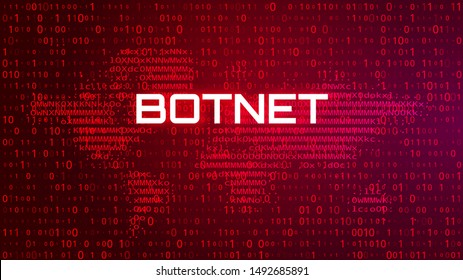 Botnet Cyber Security Alert Concept BG with Map