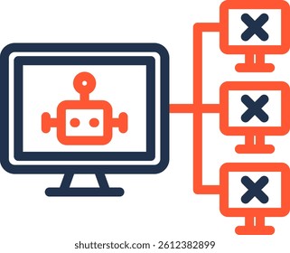 Botnet Icon Color Line Vector Illustration
