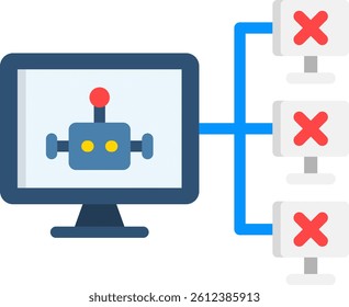 Botnet Icon Flat Vector Illustration
