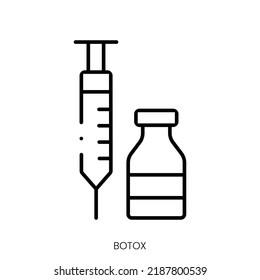 botox icon. Linear style sign isolated on white background. Vector illustration