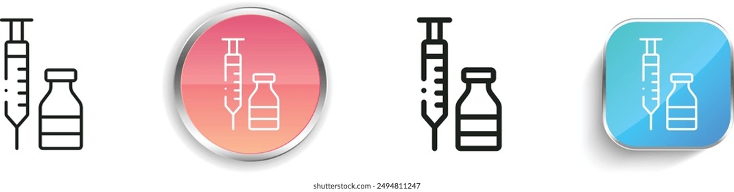 botox icon. Thin Linear, Regular and Button Style Design Isolated On White Background