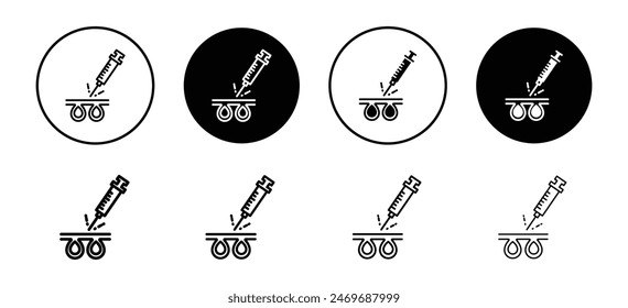 Botox injection icon vector set collection for web