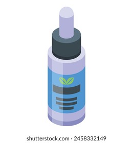Botox liquid icon isometric vector. Care acid pot. Dermal medicine