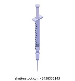 Botox syringe icon isometric vector. Clinical injection. Dose aging cosmetic